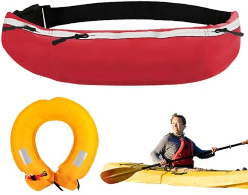 Quorvex Flotation Belt for Adults - Inflatable Float Waist Belt - Lightweight Swimming Equipment Floating Aid for Paddleboarding Fishing Kayaking Boating