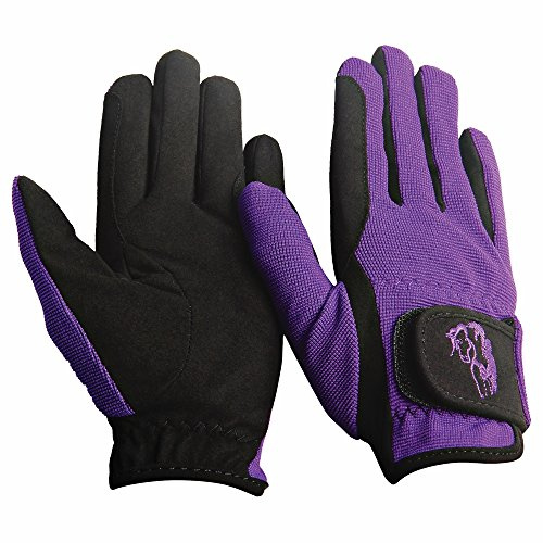 TuffRider Children's Performance Riding Gloves - Purple - M