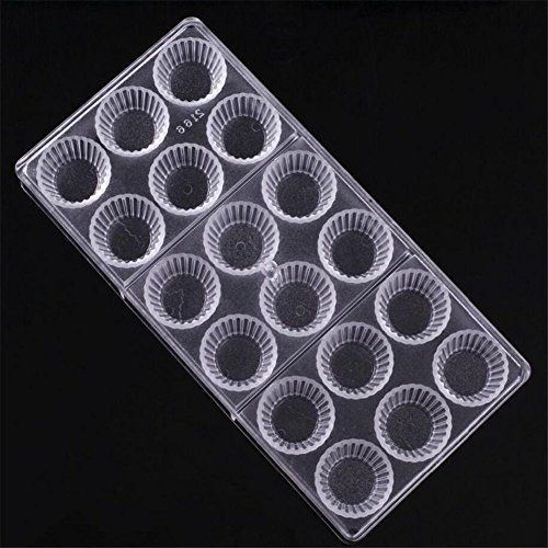 Mini 18cups Cupcake Stampo, Muffin Cioccolato Stampo, Policarbonato Trasparente Stampo, Panificio Fare Torta Attrezzi, Rotondo Placca da Forno Gourmet Dolce Stampi Teglie e Stampi Forniture