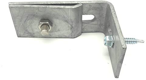 3 x Wandanschlusswinkel Doppelstabmattenzaun verzinkt + Komplettes Montageset