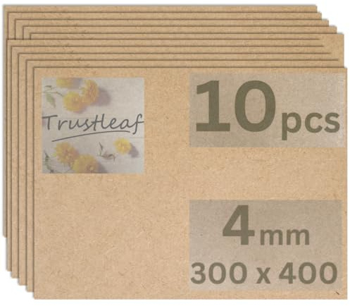Trustleaf MDF-Platte, 4 mm, raucharm 300mm x 400mm (A3 approx* 12 x 16)