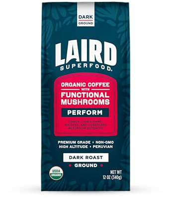 Laird Superfood Café de hongos molidos tostado oscuro