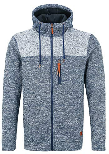 BLEND Pinheiro Herren Fleecejacke Sweatjacke Jacke mit Kapuze, Größe:L, Farbe:Dress Blues (194024)