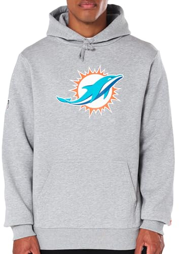 New Era Miami Dolphins NFL Team Logo Hoody Grau Kapuzenpullover - M
