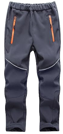 Jogwits Kinder Softshellhose Skihose Wanderhose Trekkinghose Gefüttert Cargohose Wasserdicht Thermohose Jungen Mädchen Schneehose Winter Outdoorhose
