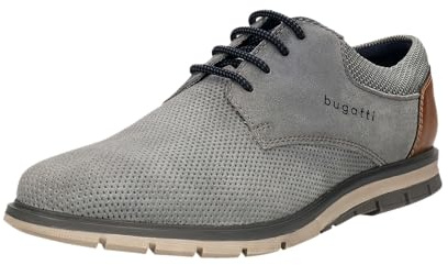 bugatti Chaussures d'affaires à lacets pour homme, Gris 1500, 41 EU Large