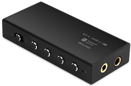Questyle M18i hörlursförstärkare Bluetooth 5,4 mottagare bärbar USB DAC-förstärkare hög upplösning med 4,4 mm och 3,5 mm dubbla utgångar stöder PCM 384 kHz/DSD256 LDAC förlustfri för smartphones/PC