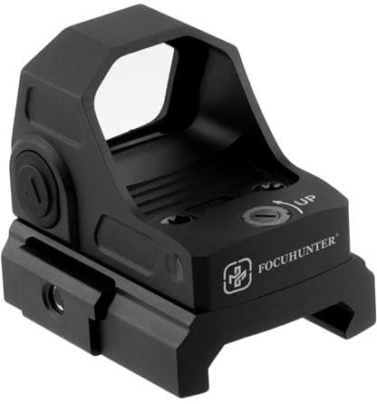 FOCUHUNTER 1x21mm, 3 MOA Shake Awake Red Dot Sight 10 Modes of Adjustment, IPX7 Waterproof 1500G Shockproof Compact Red Dot Scope, Compatibile con RMSc Footprint e 21mm Picatinny Rails