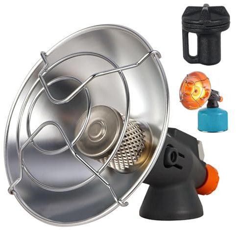 Riscaldatore a gas Riscaldatore da campeggio portatile Riscaldatore a butano da esterno con valvola di controllo, Riscaldatore per tenda a riscaldamento rapido Canotta per escursionismo Zaino in spall