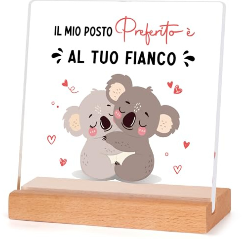 Regalo Anniversario Matrimonio per Lui Lei, Koala Targhe Decorativo | Regalo Compleanno San Valentino per Coppia, Fidanzato, Fidanzata, Moglie, Marito