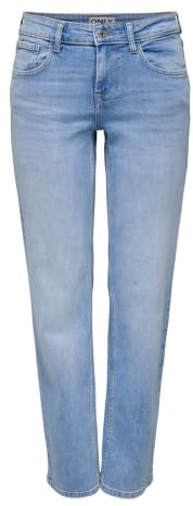 ONLY Onllopez Low Waist Straight DNM Tai476 - Onllopez Tai476 Taille Basse Droite DNM - Smart Casual - Femme