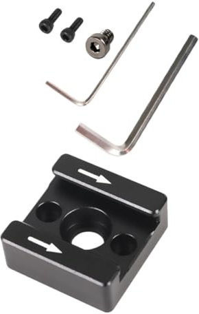 OHPHCALL Adaptateur de Montage de Chaussure Froide en Alliage D'aluminium 1/4 Pouce Support Antidérapant pour Moniteur et Flash Caméra Cage Noire