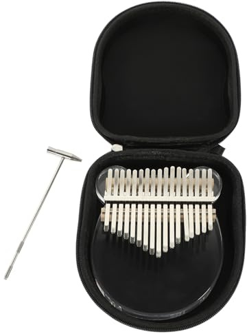 Milisten 10-key Cartoon Acrylic Thumb Piano Kalimba for Beginners with Tuning Hammer Small Mini Finger Piano Musical Instrument Set