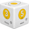 TFA Dostmann Cube Digitaler Eier-Timer, 38.2041.07, Eierwecker, Küchentimer Weiß/Gelb L 60 x B 60 x H 60 mm
