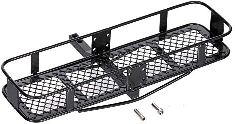 GoolRC RC Car Back Hitch Cargo Carrier Luggage Basket Capacity Basket Trailer Compatible with Hsp Redcat Traxxas Tamiya Hpi Rc4wd Axial 1/10 RC Crawler Car