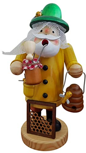 Räuchermännchen Räuchermann Räucherfigur Rauchfigur Imker ca. 14 cm hoch aus Holz Weihnachten Advent Geschenk Dekoration (30173-14), Mehrfarbig