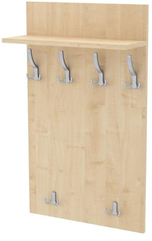AKKE Garderobenpaneel Wandgarderobe Mit Ablage Wandpaneel Garderobe PVC Maxi Locarno 100cm x 60 cm