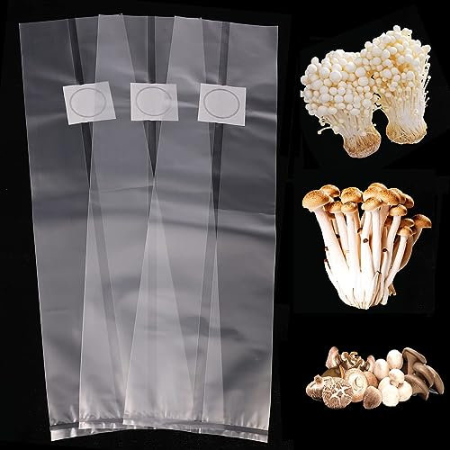 PnxdeobXL 24 Pièces Sacs de Culture de Champignons, Sacs de Culture Mushroom Spawn, Sac de Culture pour Champignons, Kit de Culture de Champignons, pour Champignons, Grains (32 * 50cm)