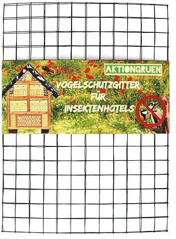 Vogelschutz für Insektenhotels, Drahtgitter, Maschendraht 19x19 mm, Abmessungen 2 Stück 30 x 20 cm