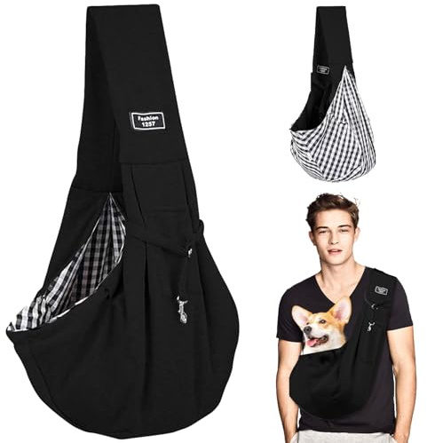 Sac de Transport pour Chien Chat, Sac de Transport Sécurisé pour Animaux Domestiques pour Chiens/Chats de Taille Moyenne Jusqu'à 7.5kg, pour l'extérieur, Les Voyages, Le Métro