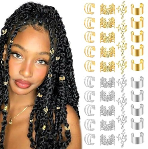 ZYEKIU 120 Piezas Accesorios Pelo Trenza Accesorios Pelo Mujer Cuentas Cabello Joyas para Rastas de Cabello Accesorio para Rastas Ajustables Mujeres y Hombres Decoración Fiestas | Joyería Ajustable para Rastas Clips de Trenza Accesorios para Decoraciones para Mujeres Negras Hombres Festivales