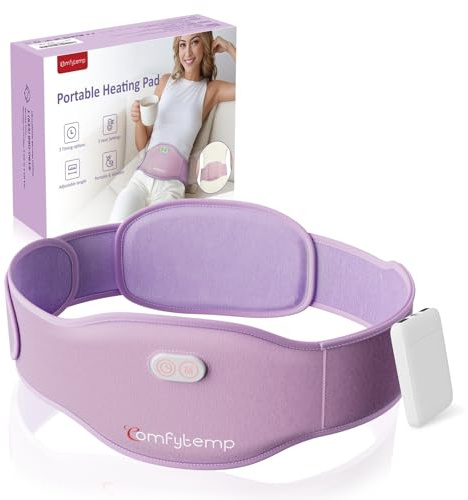 Comfytemp Große Wärmegürtel Periode mit 5000mAh Akku für Perioden Bauch und Rücken, 16x150cm Kabellos Heizgürtel Menstruations Bauchwärmer Rückenwärmer mit USB Geschenke für Mütter, Frauen, Mama
