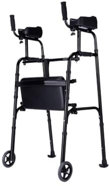 deambulateur Déambulateur à roues avec siège for adultes à mobilité réduite, réglable en hauteur, pliable, poignées réglables, déambulateur roulant for personnes âgées deambulateur d interieur