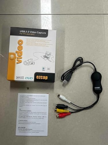 Aumotop Ezcap158 USB 2.0 UVC Video Card Högupplöst för VHS Till Digital Konvertering för Hemmakontor