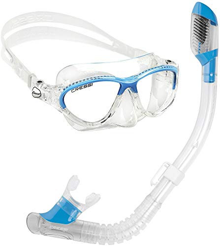 Cressi Moon Kid Unisex Tauchmaske + Schnorchel Min Dry