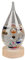 Widdop Galileo Thermometer, Tropfenform, mit Holzständer