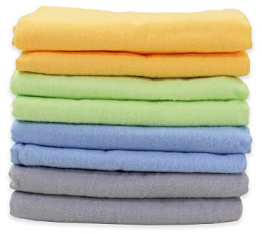 FENSILO Moltontücher, Spucktücher Baby, 8er Pack, 80x80cm, Spucktuch 100% Baumwolle Flanell Moltontuch Unisex Spucktücher für Jungen oder Mädchen Color