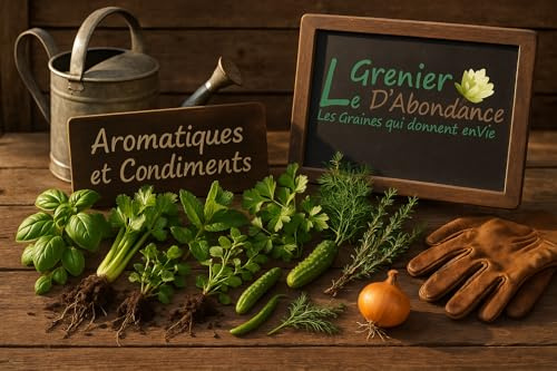 Lot de 2800 graines à semer - Le grenier d'Abondance - Mélange Aromatique - 10 sachets individuels