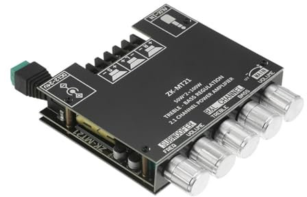 Yunseity - MT21 BT Amplifier Board, 2.1 Channel, 15-100W, 4-8Ω Speakers, BT 5.0, Subwoofer, Easy Installation