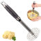 WIYETY Kartoffelstampfer: 1 Stück Handkartoffelstampfer Aus 316 Edelstahl, Ergonomisch Und Rutschfester Holzgriff, Für Küchenutensilien, Gemüse Und Obst (26 cm Lang, 8.5 cm Durchmesser)