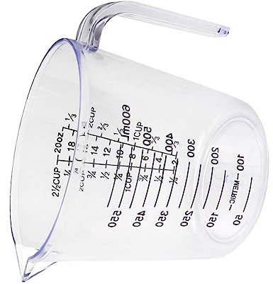 Cabilock Taza Mezcladora Báscula Vaso Medidor Portátil y Ligero Para Cocina y Almacenamiento