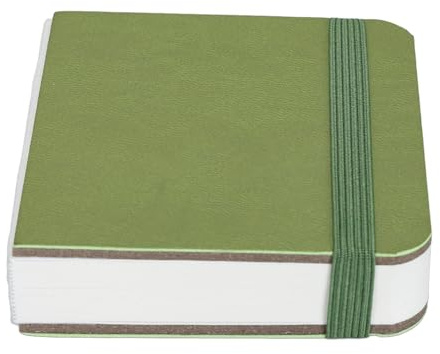 30 Ark Akvarellskissbok, Bärbar Liten Vitboksträngsekolor Anteckningsbok, Doodling Målning för Skissning med Grova Ytor 300 Gsm, Lägg Platt 180 Graders Vinkel (GREEN)