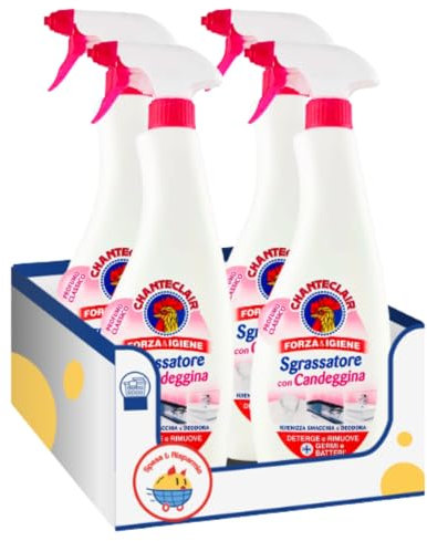 Sgrassatore con Candeggina – 625 ml – Pulizia Profonda Igienizzante – Variazioni 4/8/12 Pezzi (4)