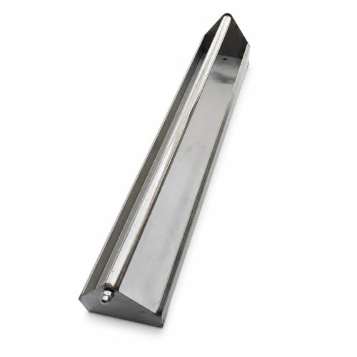 YWJLQH Stainless Steel Anti-Spill, Livestock Farming Use - Duck - Goose - Easy to Clean - Prevents Feed Defecation, Anti-Drop, Pigeon Stainless Steel Feeder Trough, 100 cm L x 11 cm W x 7 cm D