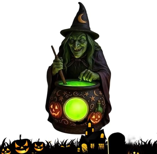 Häxskrivbordslampa Halloween Häxkittel Bordsdekoration | Gotisk Nattduksbordslampa För Husägare Dekoratörer Lägenhet Kontor Sovrum Studierum Bokhylla Studentbostad Vardagsrum