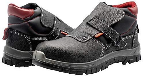 Bellota 72302-40 S3 - Bottes de Soudeur Classic S3 pour Homme et Femme, Chaussures de Sécurité en Cuir Hydrofuge pour Travaux de Soudage Industriel, avec à Ouverture Facile, Couleur Noire, Taille 40