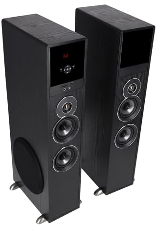 Rockville TM80B Black Home Theater System Tower Speakers 8 Sub/Bluetooth/USB