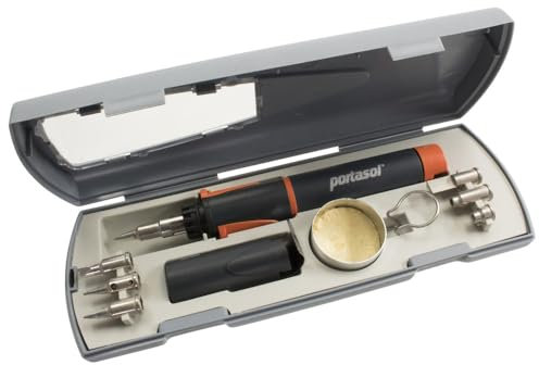 Wetec Fer à souder à gaz Pro Piezo 75 professionnel, dans un coffret, 15-75 W, temps de chauffe court