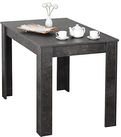 RICOO Esstisch klein 110 x 75 x 68 cm Küchentisch Esszimmertisch WM088-BG Betonoptik Grau