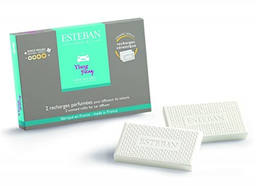Esteban - 2 Recharges pour Diffuseur de voiture parfumées Ylang Ylang