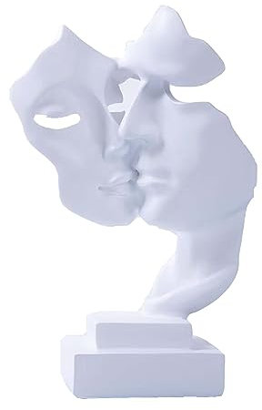 Moaobooh Skulptur Deko, Deko Wohnzimmer Modern Harz Skulptur Stabile Platzierung Geeignet FüR Die Dekoration Von Wohnzimmer, Bar, Zimmer, BüRo (weib)