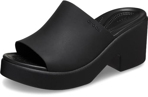 Crocs Brooklyn Slide Heel Damenschuhe, Schwarz/Schwarz, 39-40 EU