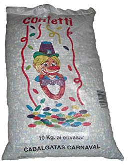 DISFRAZZES Saco de confeti en colores brillantes - Decoraciones para fiestas, el año nuevo y cumpleaños - Bolsas de confeti multicolor (Saco 10 KG)