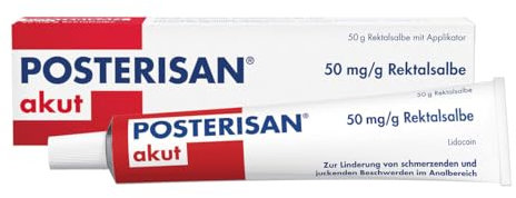 Posterisan akut 50 mg/g Rektalsalbe mit Applikator: Schnelle Hilfe bei Schmerzempfinden und starkem Juckreiz, 50g