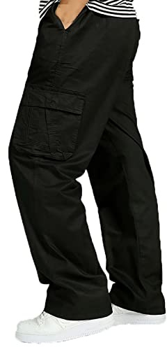 Pantalon cargo décontracté grande taille pour homme, taille élastique, plusieurs poches, tissu confortable et respirant, coupe décontractée, parfait pour le travail et un usage quotidien, disponible