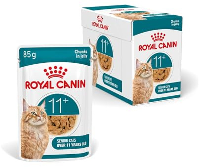 ROYAL CANIN AGEING 11+ Gelée | 12 x 85 g | Nourriture Humide pour Chats Seniors à partir de 11 Ans | Formule avec Le Complexe HealthyAge7™ | Morceaux Savoureux en gelée